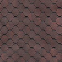 Битумная черепица Shinglas Кадриль Соната Гранат