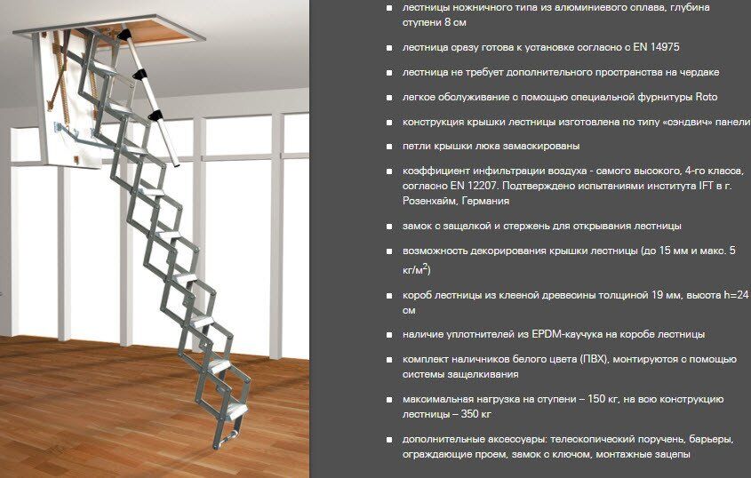 премиумные лестницы Рото, лестницы для чердака с электрическим приводом