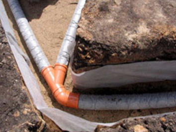 дренажна труба, з'єднання