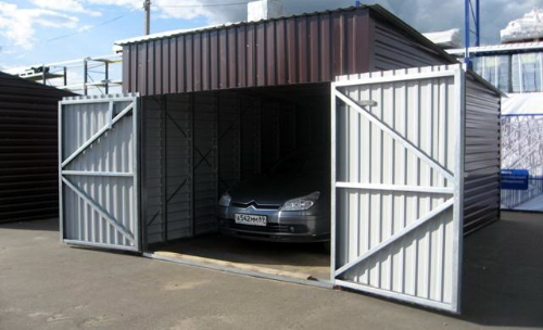 гараж из профнастила