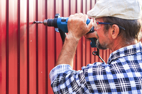 монтаж профнастила