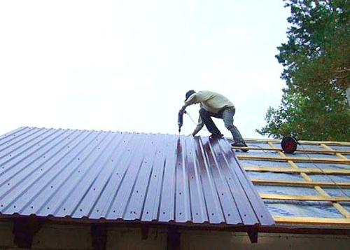 монтаж профнастила