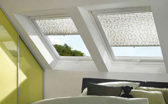 Дизайн мансардных окон - Жалюзи