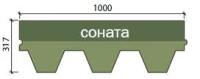 Форма нарезки битумной черепицы Соната