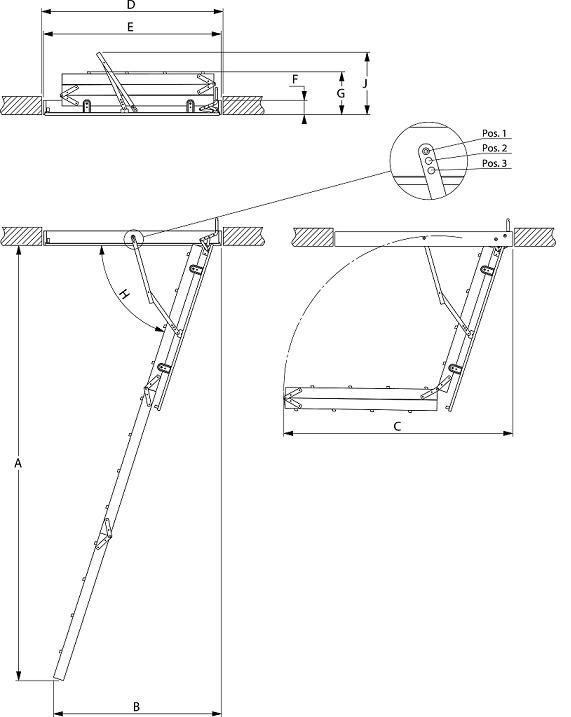 характеристики чердачной лестницы Vetla NLL 2610