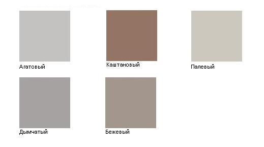 Колірна гама фасадного J профілю Docke