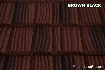 композитная черепица MetroWood Brown Black