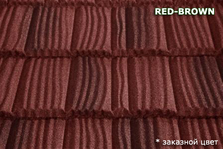 композитная черепица MetroWood Brown Red
