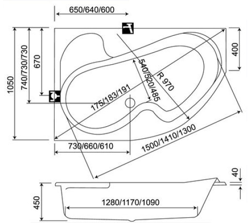 Схема ванны Koller Pool Montana