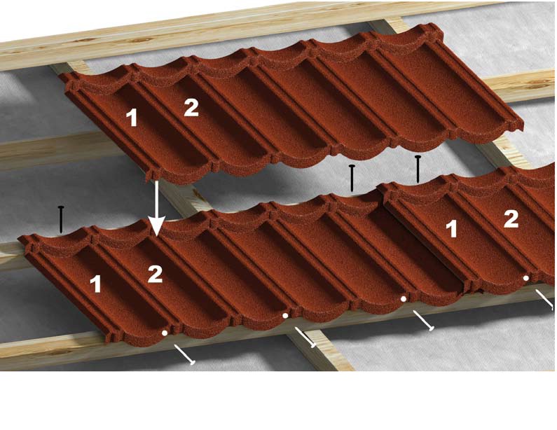 Укладка композитной черепицы