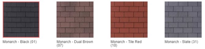 Колірна гама бітумної черепиці IKO Monarch