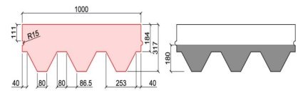 Размер гонта черепицы Icopal :