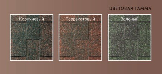 Колір бітумної черепиці ICOPAL