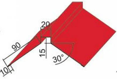 Планка конька для металлочерепицы К-2 Полиэстер