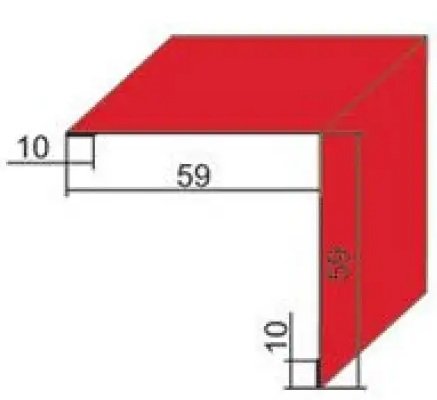 Планка назовні. кута для металочерепиці ПНУ-2 Поліестер