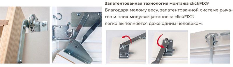 Патентована технологія монтажу Dolle clickFIX®