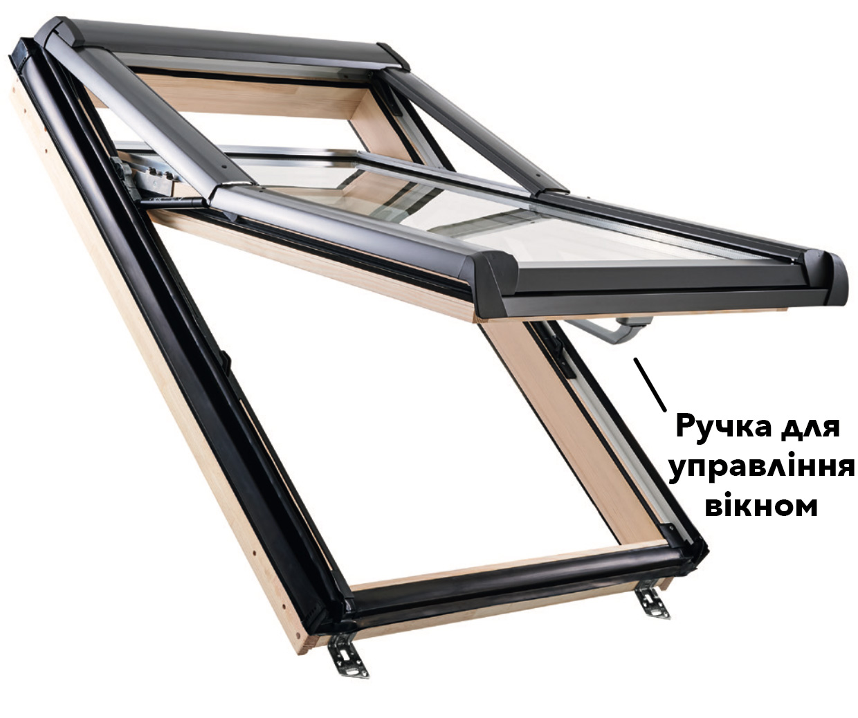 Унікальна вісь відкривання Рото R7 управління даховим вікном Рото