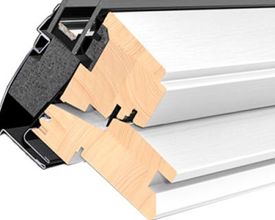 Матеріал рами виконаний у дереві з білим покриттям.