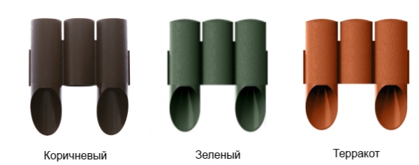 Варианты цвета газонного ограждения Maxi3 Cellfast