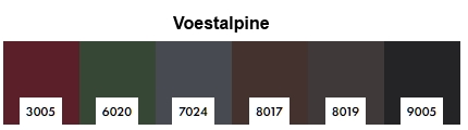 Цветовая палитра металл сайдинга корабельная доска Voestalpine