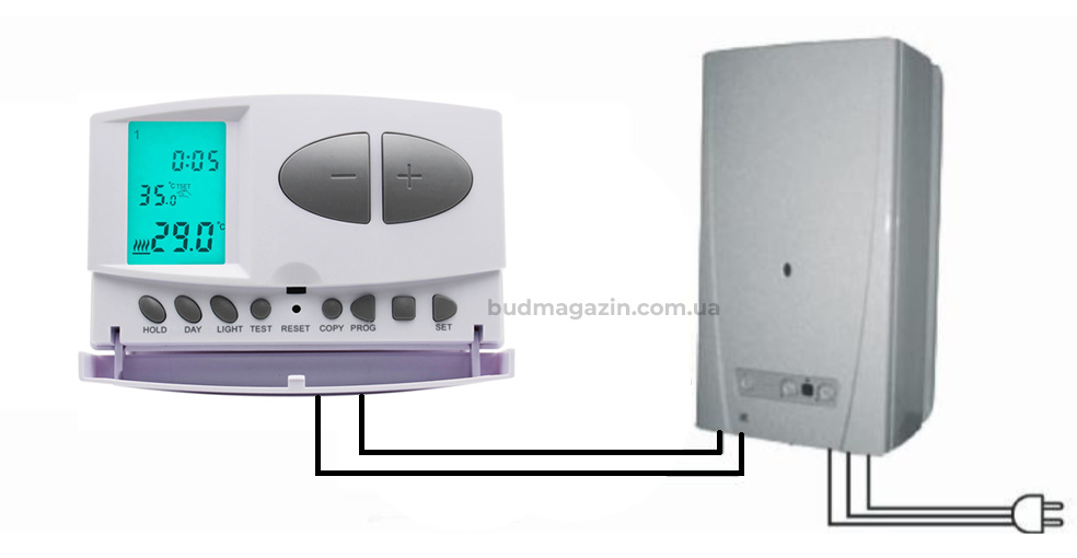 Підключення термостату для котлів Castle Q7