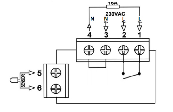 Схема подключения терморегулятора Castle AC309