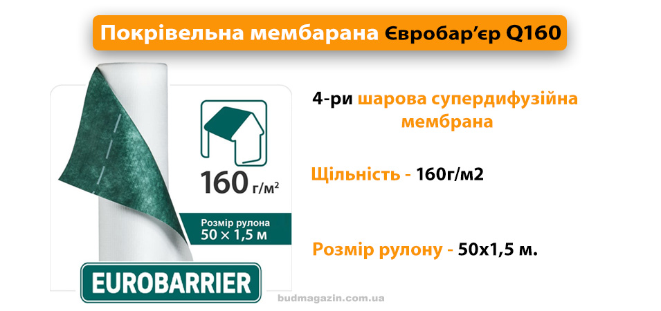 Супердифузійна мембрана Євробар'єр JUTA Q160