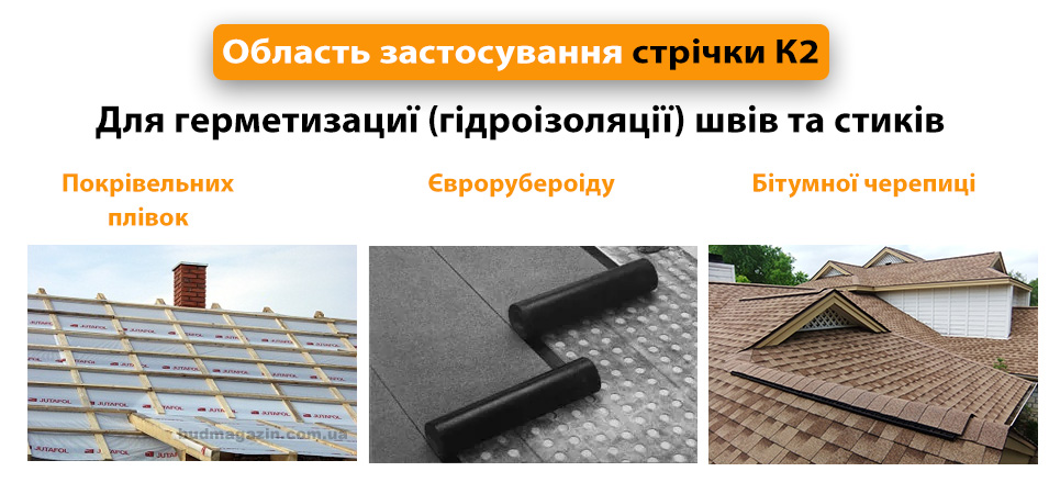 використання бітумної стрічки K2