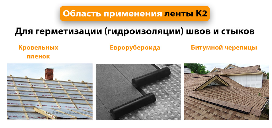 использование битумной ленты K2