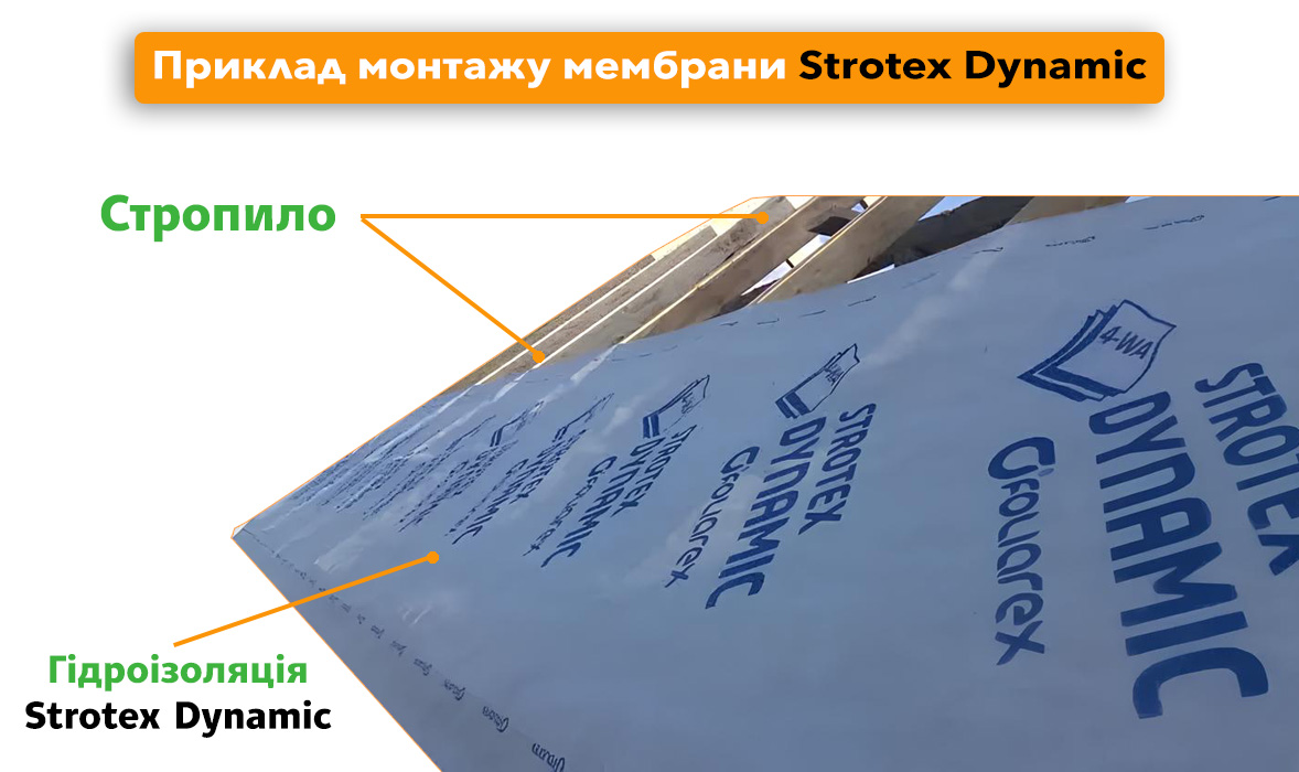 Монтаж гідроізоляції Стротекс Dynamic 135