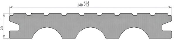 Розміри та схема терасної дошки Holzdorf Масив