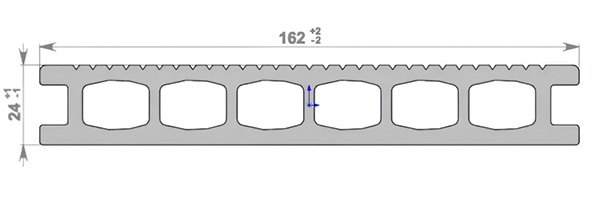 Розмір терасної дошки Holzdorf